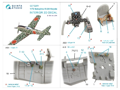 Nakajima Ki-84 - 3d-printed & Coloured Interior (For Arma Hobby Kits) - zdjęcie 10