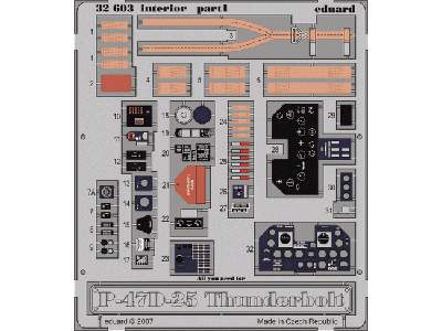  P-47D-25 interior S. A. 1/32 - Hasegawa - blaszki - zdjęcie 2