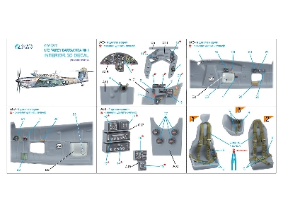 Fairey Barracuda Mk.Ii - 3d-printed & Coloured Interior (For Special Hobby Kits) - zdjęcie 11