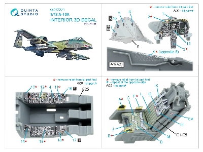 Fairchild A-10 A Thunderbolt Ii - 3d-printed & Coloured Interior (For Gwh Kits) - zdjęcie 10