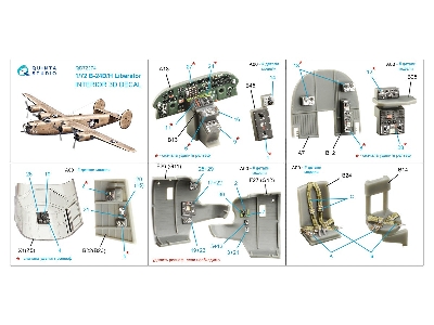 Consolidated B-24 D/H Liberator - 3d-printed & Coloured Interior (For Airfix Kits) - zdjęcie 11