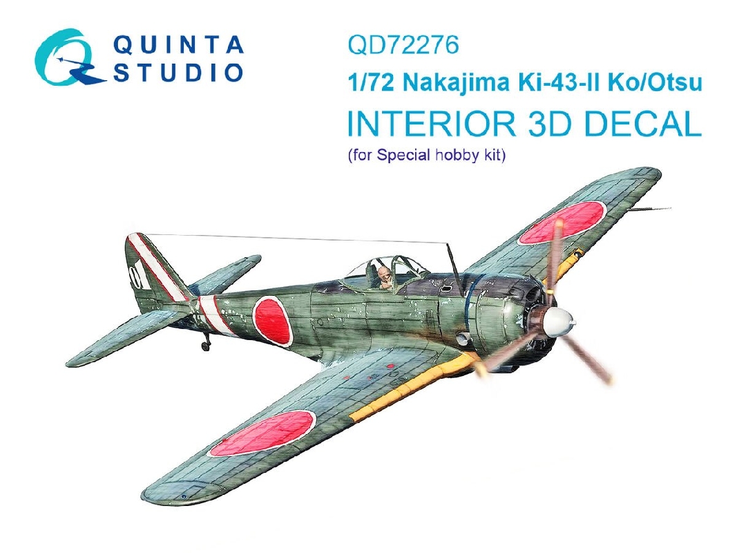 Nakajima Ki-43 Ii Ko/Otsu - 3d-printed & Coloured Interior (For Special Hobby Kits) - zdjęcie 1