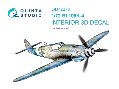 Messerschmitt Bf-109 K-4 - 3d-printed & Coloured Interior On Decal Paper (For Eduard Kits) - zdjęcie 1