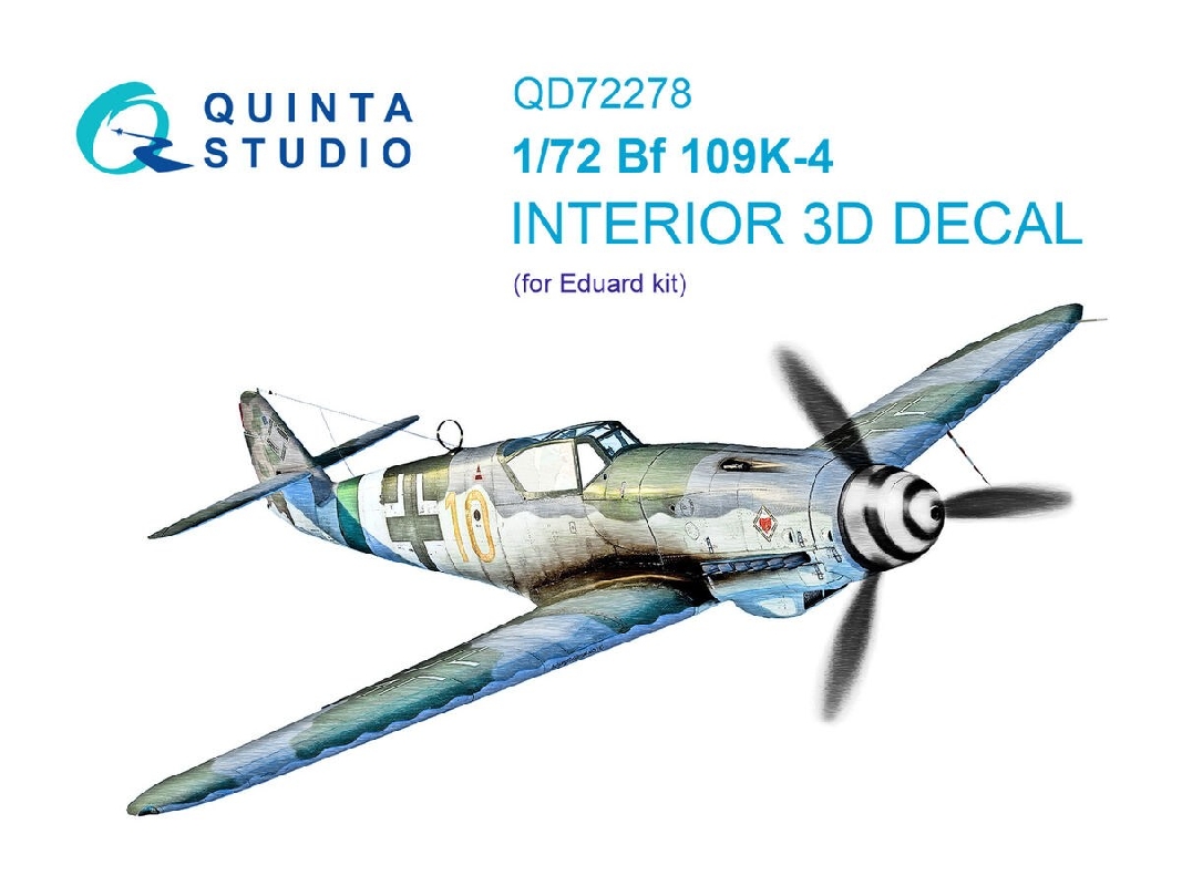Messerschmitt Bf-109 K-4 - 3d-printed & Coloured Interior On Decal Paper (For Eduard Kits) - zdjęcie 1