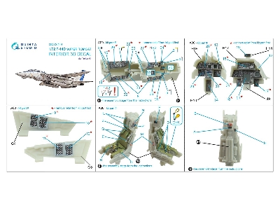 Grumman F-14 D Super Tomcat - 3d-printed & Coloured Interior (For Tamiya Kits) - zdjęcie 11