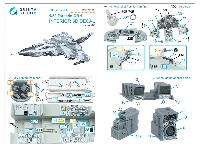 Panavia Tornado Gr.1 - 3d-printed & Coloured Interior With 3d-printed Parts (Small Version / For Italeri Kits) - zdjęcie 11