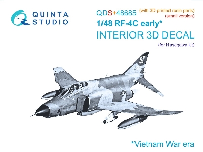 Mcdonnell Douglas Rf-4 C Phantom Ii (Early) - 3d-printed & Coloured Interior With 3d-printed Parts (Small Version / For Hasegawa