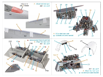 Mcdonnell Douglas Rf-4 C Phantom Ii (Late With Dmas) - 3d-printed & Coloured Interior With 3d-printed Parts (Small Version / For