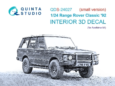 Range Rover Classic 1992 - 3d-printed & Coloured Interior (For Aoshima Kits / Small Version) - zdjęcie 1