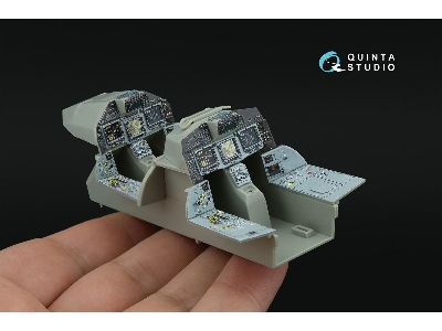 Eurofighter Typhoon Twin-seater (Powered-up Displays) - 3d-printed & Coloured Interior (For Trumpeter Kits / Small Version) - zd