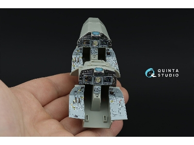 Eurofighter Typhoon Twin-seater (Powered-up Displays) - 3d-printed & Coloured Interior (For Trumpeter Kits / Small Version) - zd