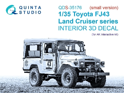 Toyota Fj43 Land Cruiser Series - 3d-printed & Coloured Interior (Small Version / For Ak Interactive Kits) - zdjęcie 1
