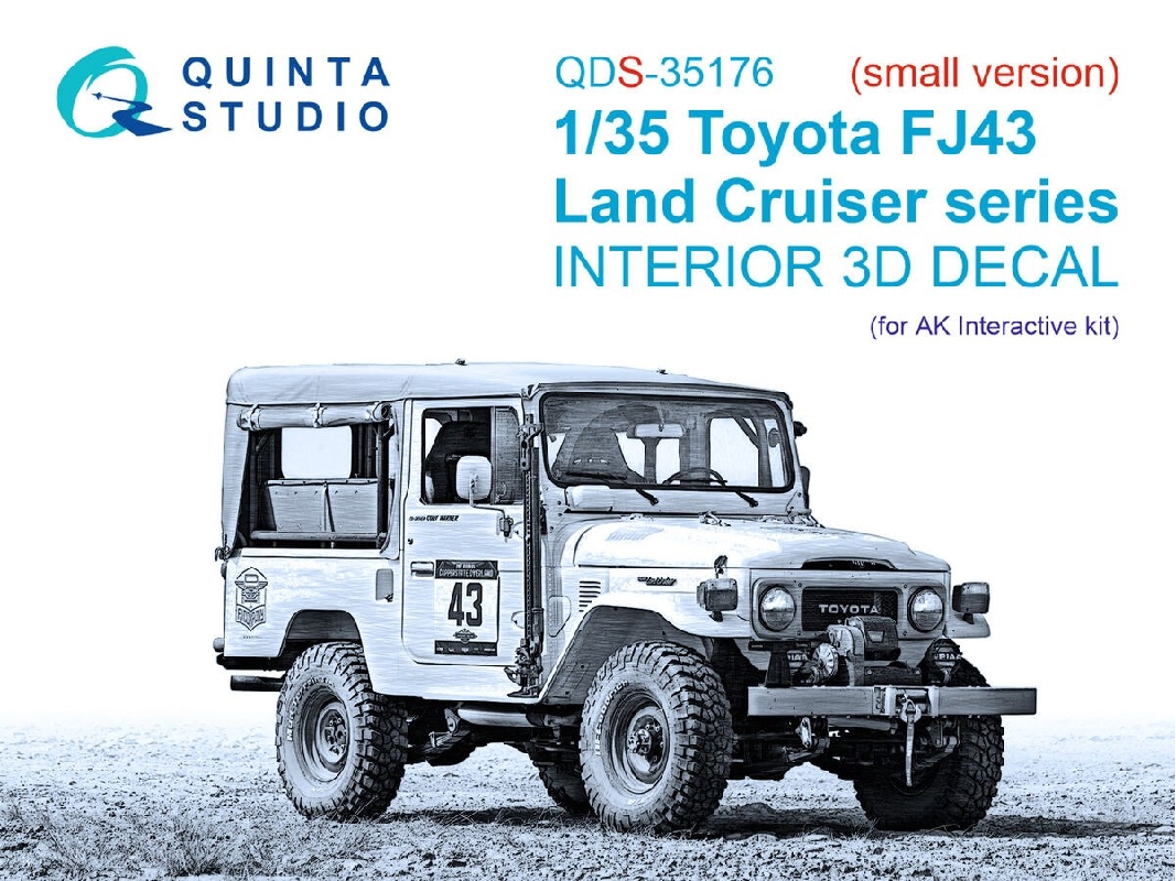 Toyota Fj43 Land Cruiser Series - 3d-printed & Coloured Interior (Small Version / For Ak Interactive Kits) - zdjęcie 1