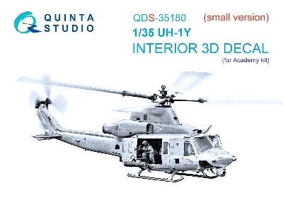 Bell Uh-1 Y Venom - 3d-printed & Coloured Interior (Small Version / For Academy Kits) - zdjęcie 1