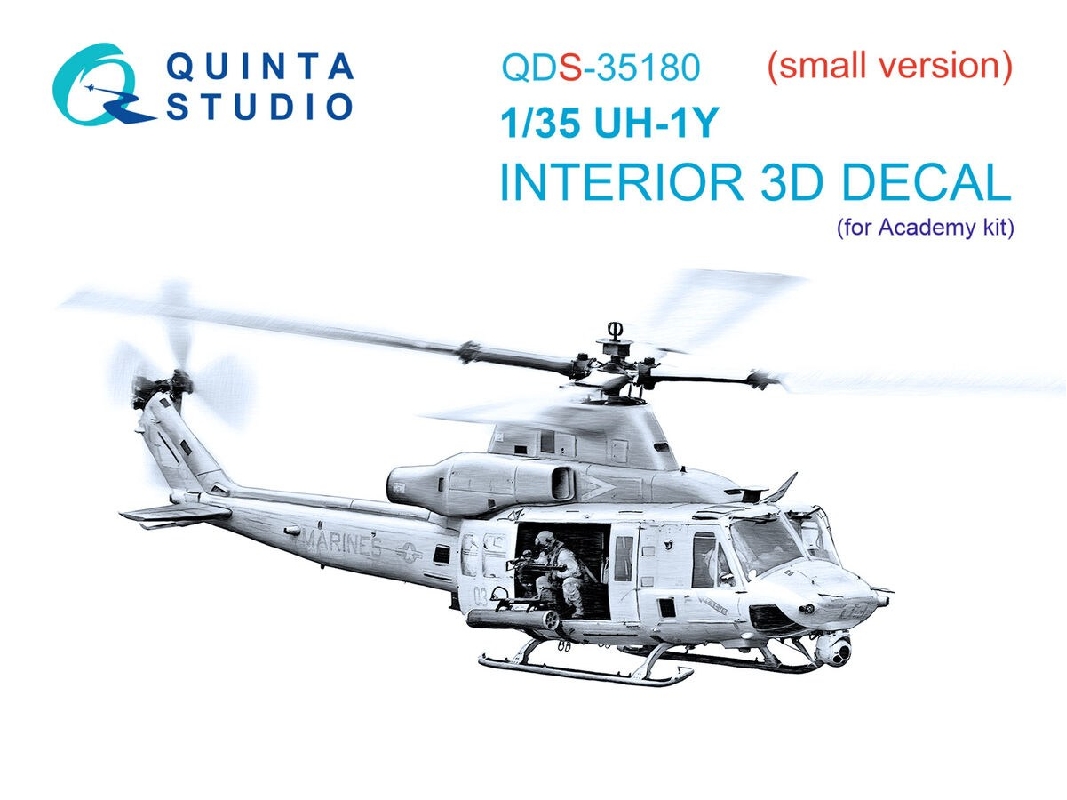 Bell Uh-1 Y Venom - 3d-printed & Coloured Interior (Small Version / For Academy Kits) - zdjęcie 1