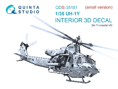 Bell Uh-1 Y Venom - 3d-printed & Coloured Interior (Small Version / For Trumpeter Kits) - zdjęcie 1