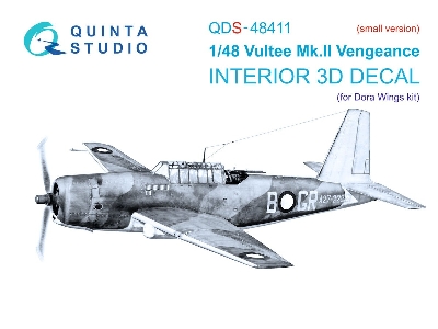 Vultee Mk.Ii Vengeance - 3d-printed & Coloured Interior (Small Version / For Dora Wings Kits) - zdjęcie 1