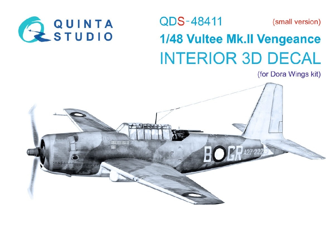 Vultee Mk.Ii Vengeance - 3d-printed & Coloured Interior (Small Version / For Dora Wings Kits) - zdjęcie 1