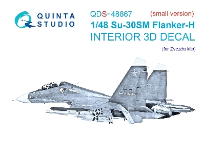 Sukhoi Su-30 Sm - 3d-printed & Coloured Interior Small Version (For Zvezda Kits) - zdjęcie 1