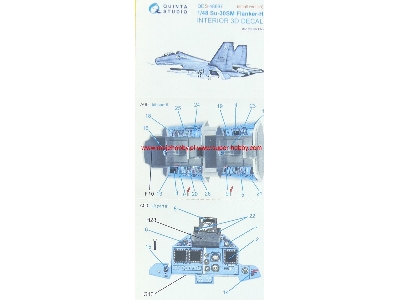 Sukhoi Su-30 Sm - 3d-printed & Coloured Interior Small Version (For Zvezda Kits) - zdjęcie 9