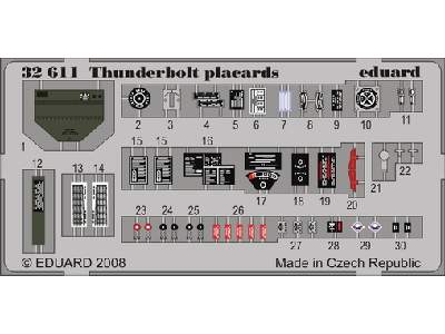  P-47D placards S. A. 1/32 - Trumpeter - blaszki - zdjęcie 1