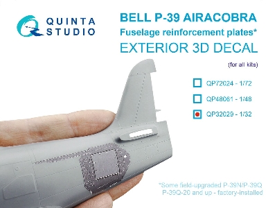 Bell P-39 Airacobra - Fuselage Reinforcement Plates (For All Kits) - zdjęcie 1