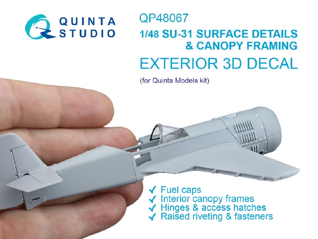 Sukhoi Su-31 - Surface Details & Canopy Framing (For Quinta Models Kits) - zdjęcie 1