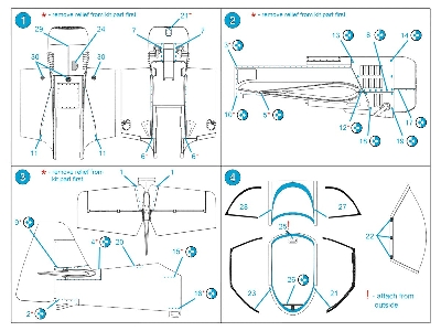 Sukhoi Su-31 - Surface Details & Canopy Framing (For Quinta Models Kits) - zdjęcie 9