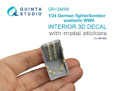 German Wwii Fighter / Bomber Seat Belts With Metal Buckles (For All Kits) - zdjęcie 1