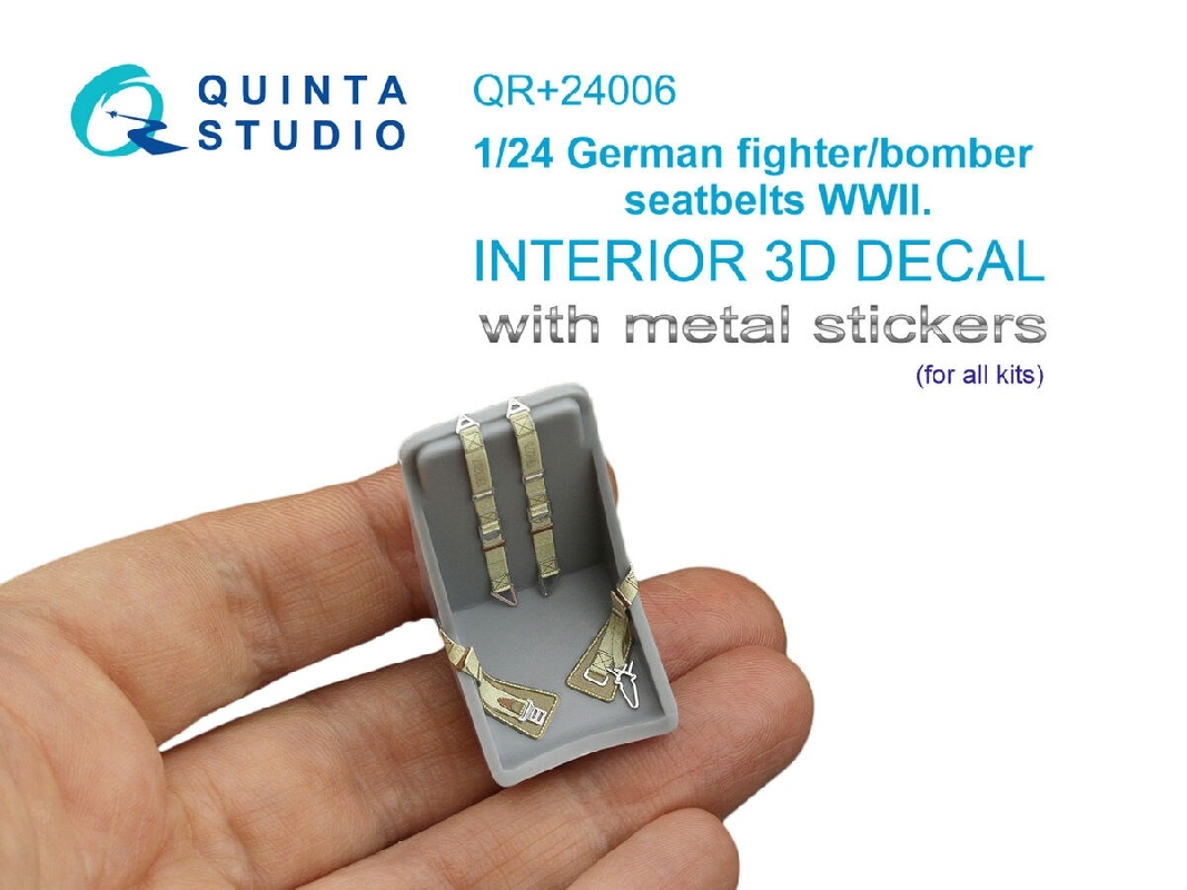 German Wwii Fighter / Bomber Seat Belts With Metal Buckles (For All Kits) - zdjęcie 1
