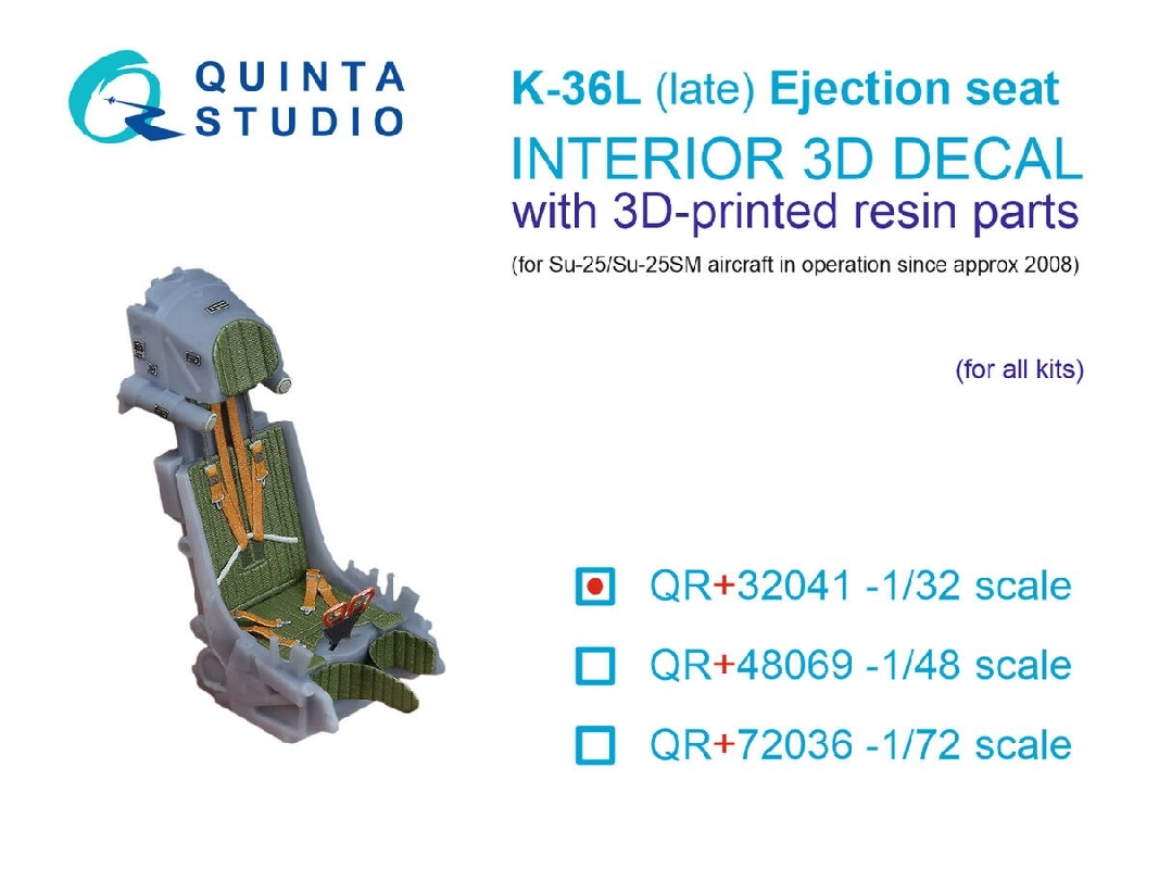 K-36l (Late) Ejection Seat - For Su-25 / Su-25sm Aircraft Since 2008 (For All Kits) - zdjęcie 1