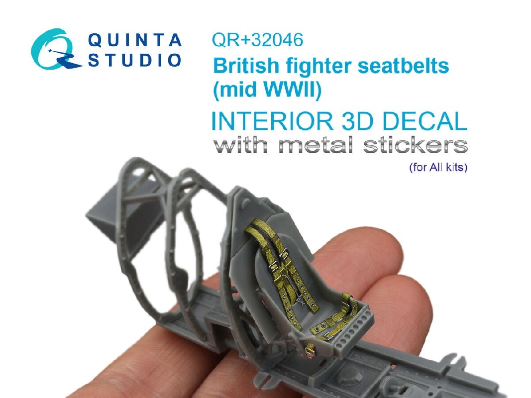 British Mid Wwii Fighter Seatbelts With Metal Buckles (For All Kits) - zdjęcie 1