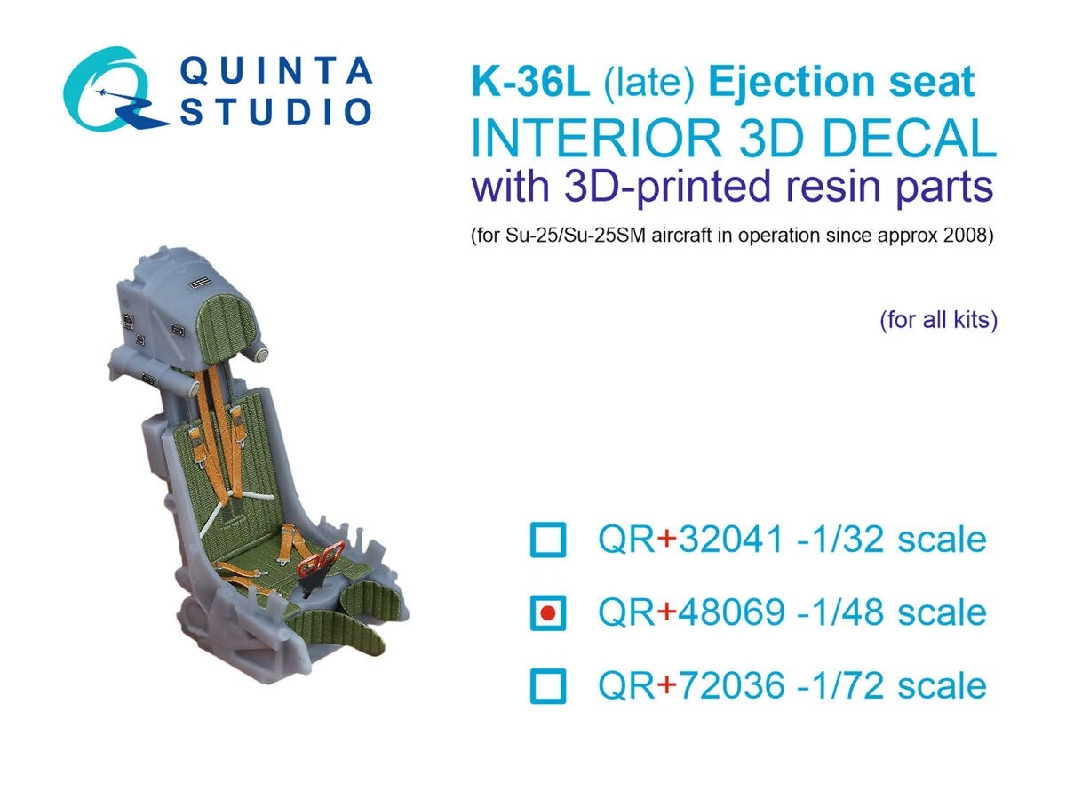 K-36l (Late) Ejection Seat - For Su-25 / Su-25sm Aircraft Since 2008 (For All Kits) - zdjęcie 1
