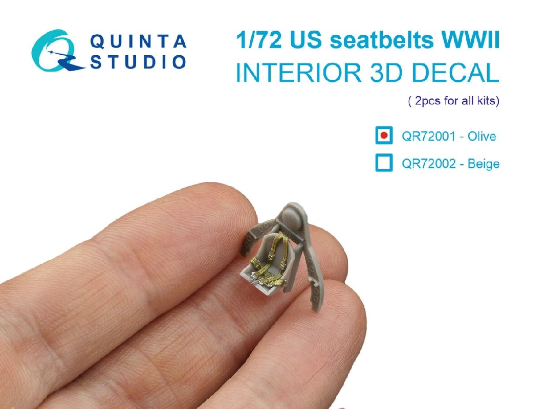 Us Wwii Seatbelts - Olive Color For 2 Seats (For All Kits) - zdjęcie 1