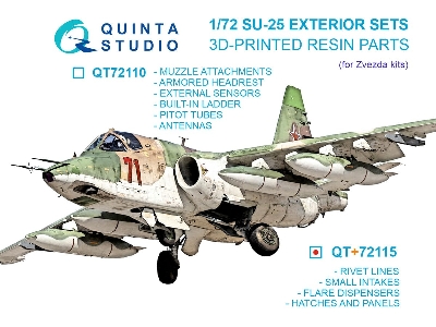 Sukhoi Su-25 - Exterior Set Part 2 (For Zvezda Kits / With 3d-printed Parts) - zdjęcie 1