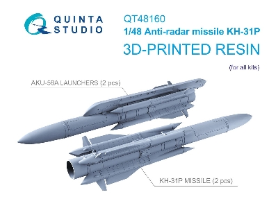 Kh-31p Аnti-radar Missiles With Launchers - 3d-printed (2 Pcs / For All Kits) - zdjęcie 1
