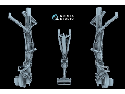 Sukhoi Su-30 Sm - Landing Gear Struts (For Zvezda Kits / 3d-printed) - zdjęcie 4