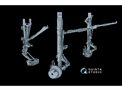 Sukhoi Su-30 Sm - Landing Gear Struts (For Zvezda Kits / 3d-printed) - zdjęcie 7