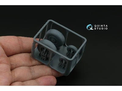 Sukhoi Su-30 Sm - Wheels Set With Weighted Tires (For Zvezda Kits / 3d-printed) - zdjęcie 4