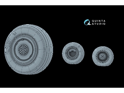 Sukhoi Su-30 Sm - Wheels Set With Weighted Tires (For Zvezda Kits / 3d-printed) - zdjęcie 9