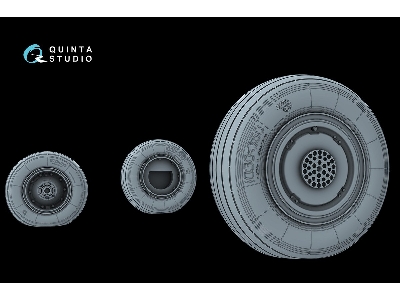 Sukhoi Su-30 Sm - Wheels Set With Weighted Tires (For Zvezda Kits / 3d-printed) - zdjęcie 10