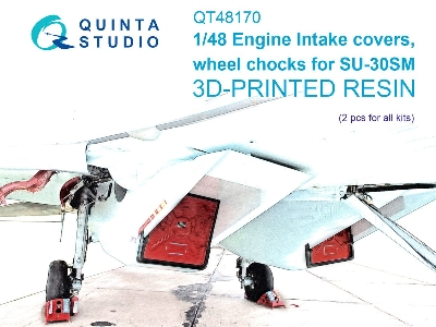 Sukhoi Su-30 Sm - Engine Intake Covers & Wheel Chocks (For Zvezda Kits / 3d-printed) - zdjęcie 1