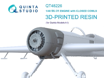 Sukhoi Su-31 - 3d-printed Engine With Closed Cowls (For Quinta Models Kits) - zdjęcie 1