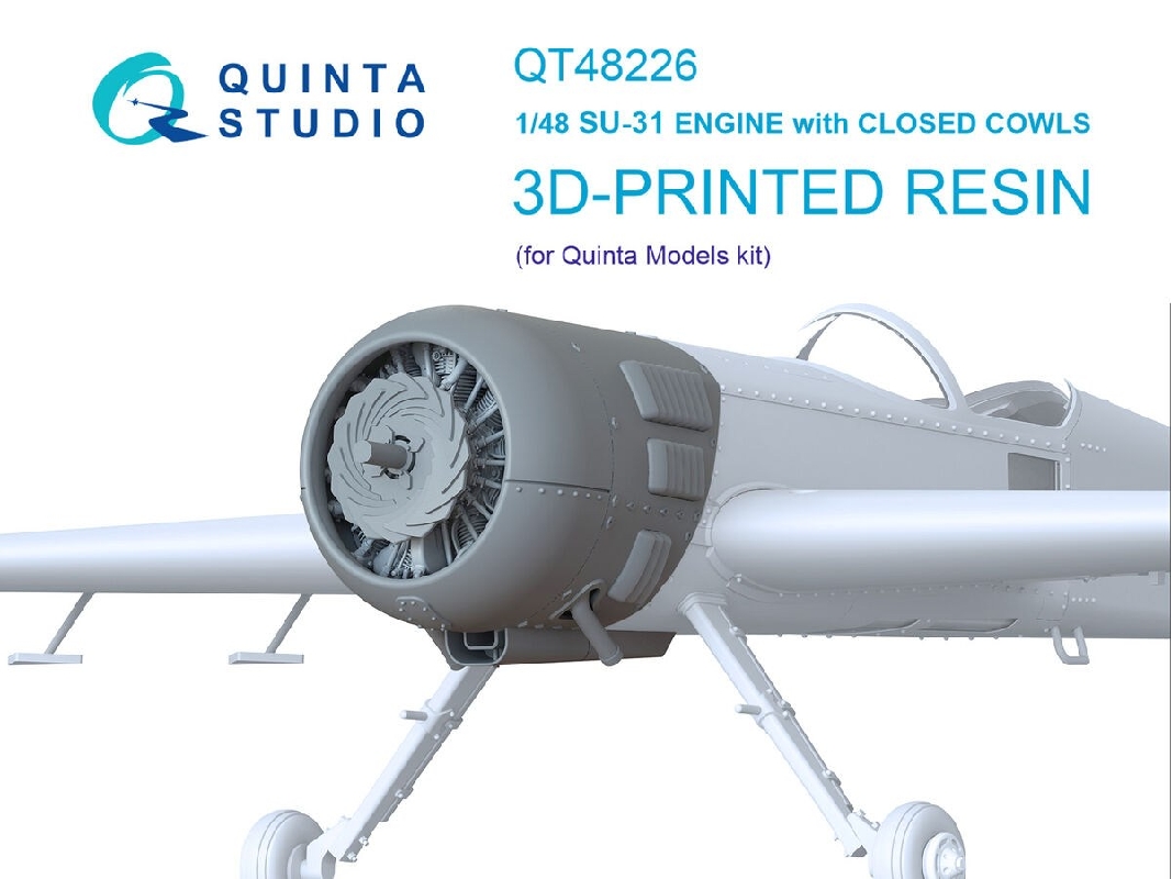 Sukhoi Su-31 - 3d-printed Engine With Closed Cowls (For Quinta Models Kits) - zdjęcie 1