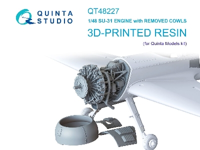Sukhoi Su-31 - 3d-printed Engine With Removed Cowls (For Quinta Models Kits) - zdjęcie 1