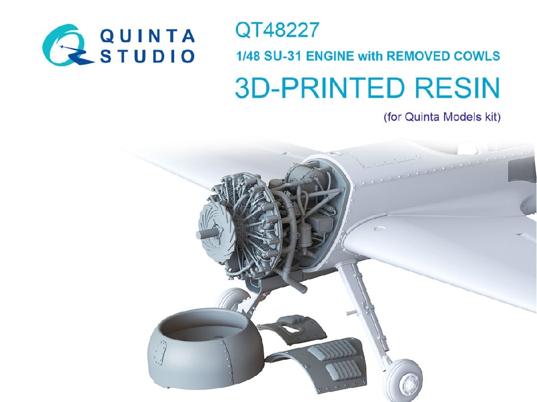 Sukhoi Su-31 - 3d-printed Engine With Removed Cowls (For Quinta Models Kits) - zdjęcie 1