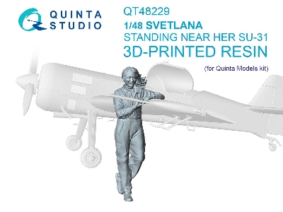 Svetlana Stending Near Su-31 (1 Figure 3d-printed / For Quinta Models Kits) - zdjęcie 1
