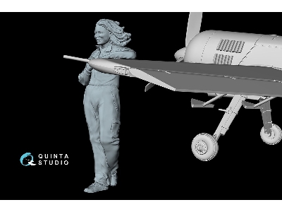 Svetlana Stending Near Su-31 (1 Figure 3d-printed / For Quinta Models Kits) - zdjęcie 8