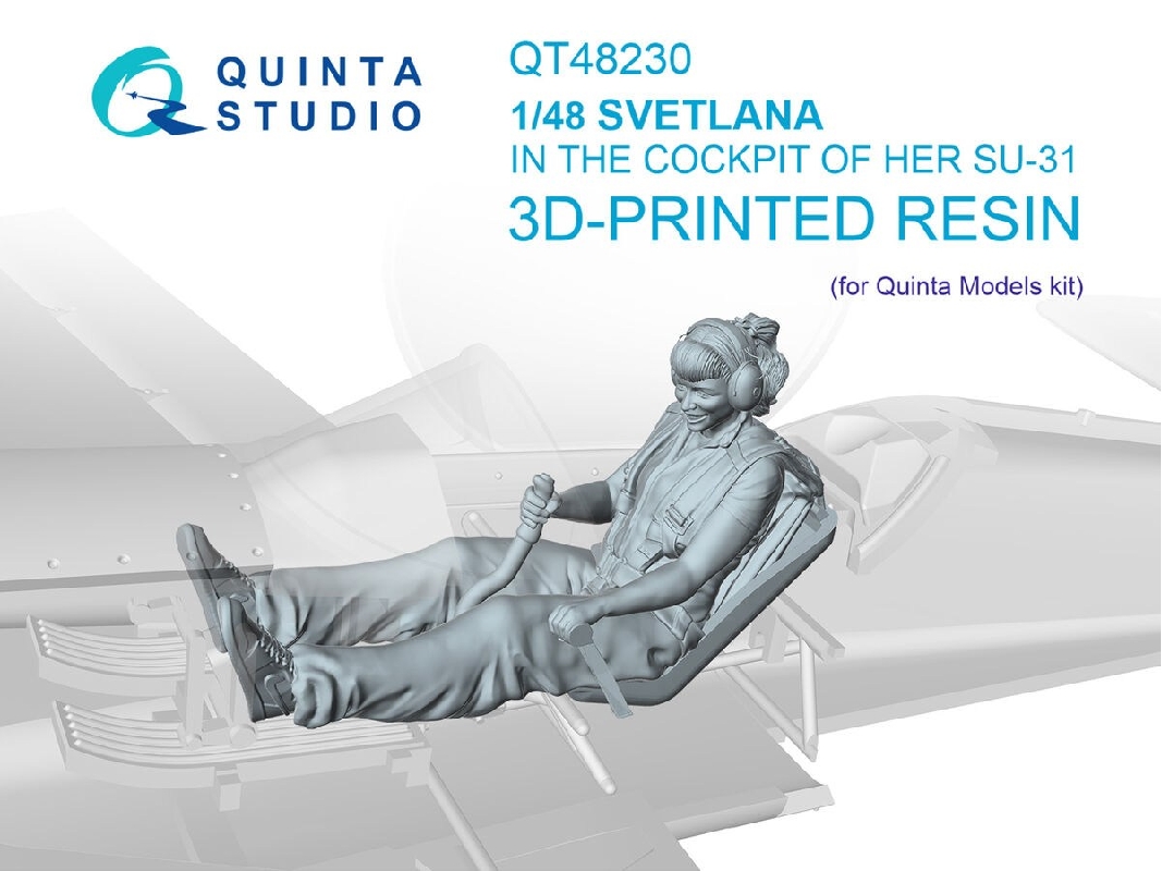 Svetlana Sitting In Su-31 (1 Figure 3d-printed / For Quinta Models Kits) - zdjęcie 1
