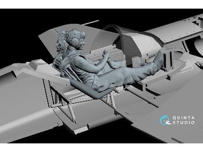 Svetlana Sitting In Su-31 (1 Figure 3d-printed / For Quinta Models Kits) - zdjęcie 8